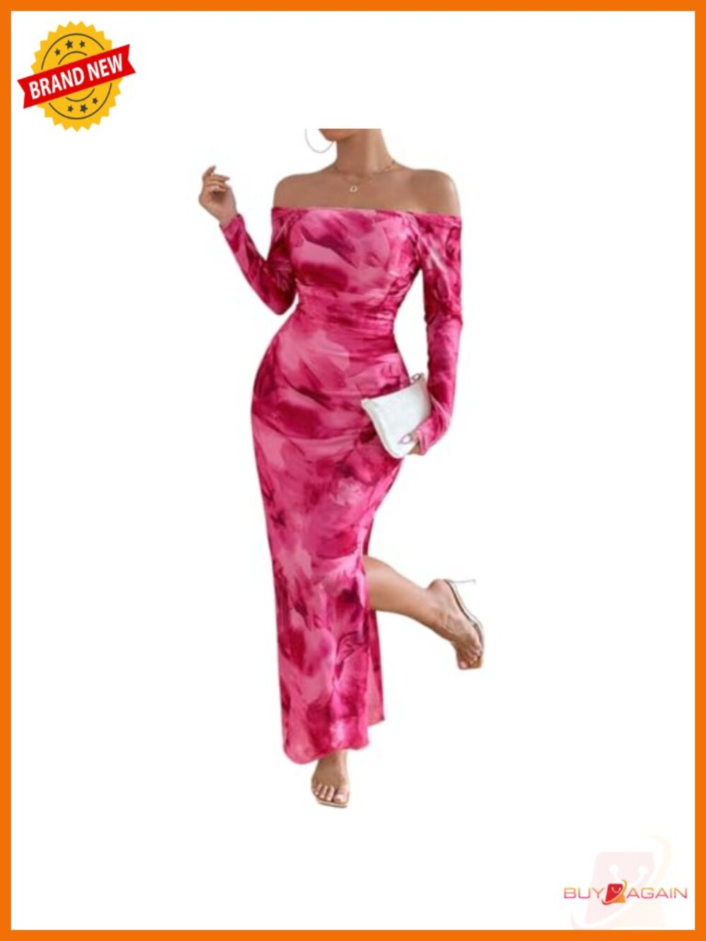 Off Shoulder Maxi Dress Long Sleeve Bodycon Ruched Mesh Cocktail